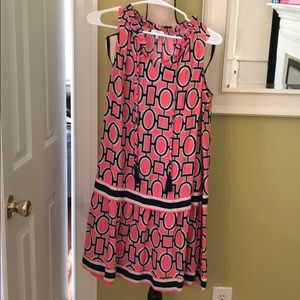 Crown and Ivy Pink and Navy Dress Size Small